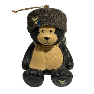 Gund WVU Monti Special Edition Mountaineer Bear Christmas Ornament